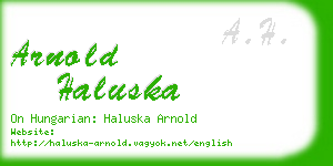 arnold haluska business card